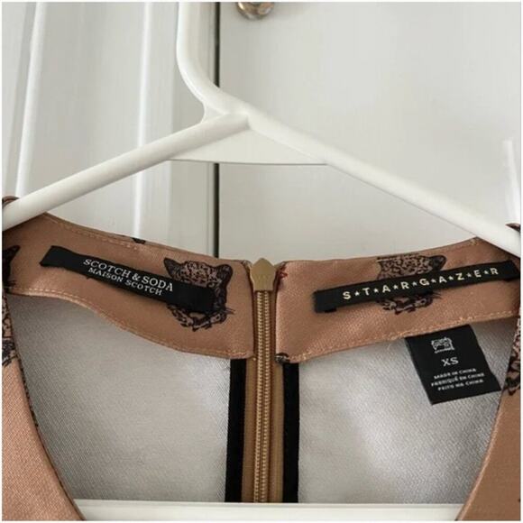 Scotch and Soda Stargazer Cougar Print Ruffle Top - Picture 4 of 6